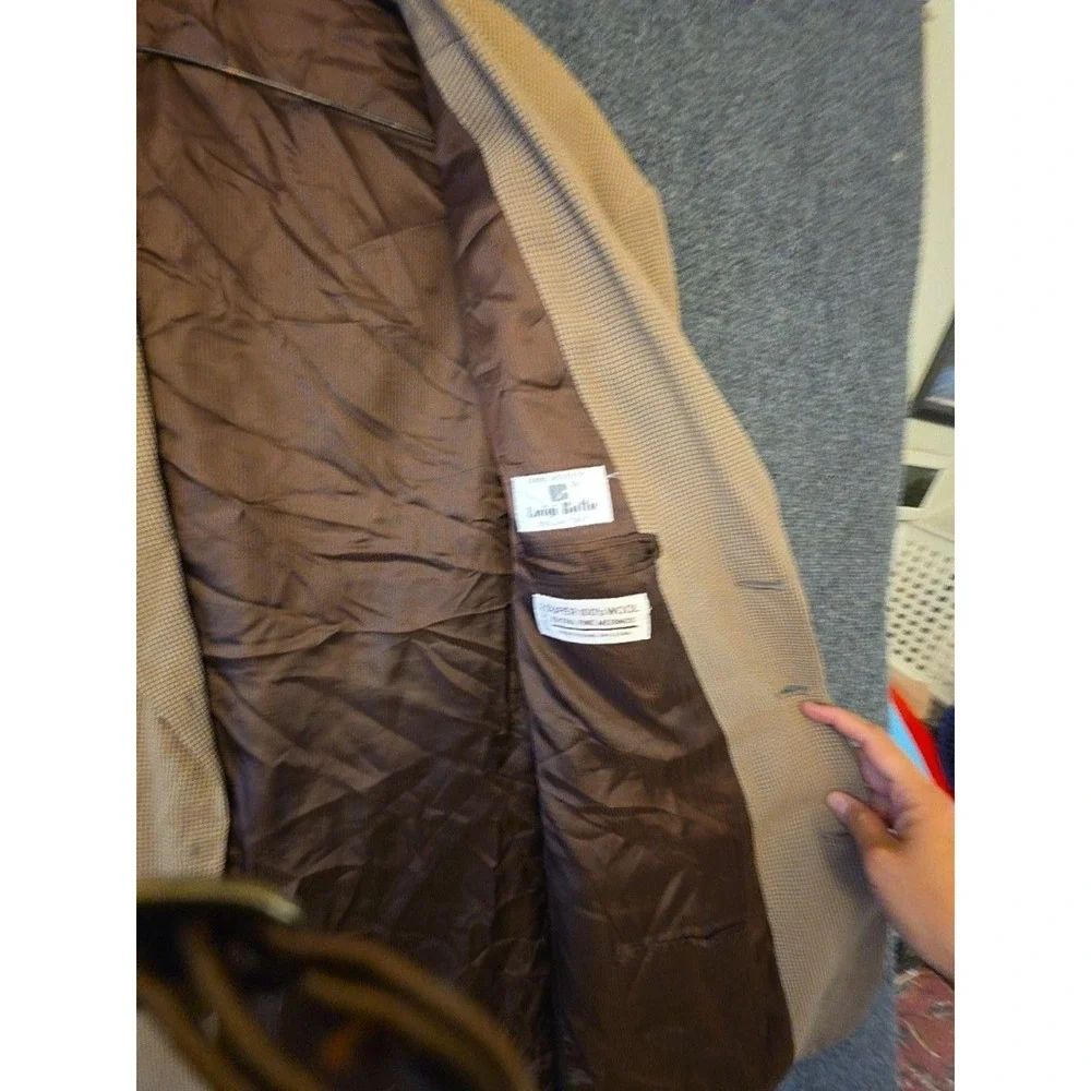 Zanetti Blazer Sport Coat Mens 40 Brown100s Wool Check Tweed Italy Jacket FLAW